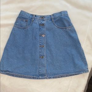 Bill blass button up Jean mini skirt